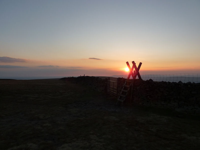 Stile  and sunset
